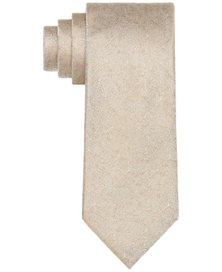 Calvin Klein Men's Organic Abstract Solid Slim Tie Brown Size Regular