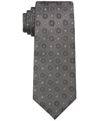 Calvin Klein Men's Solar Medallion Tie Gray Size One Size