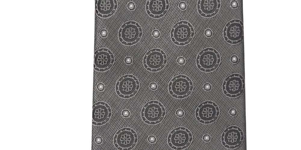 Calvin Klein Men's Solar Medallion Tie Gray Size One Size