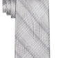 Calvin Klein Men's Slim Plaid Tie Gray Size Regular