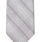Calvin Klein Men's Slim Plaid Tie Gray Size Regular