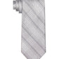 Calvin Klein Men's Slim Plaid Tie Gray Size Regular