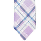 Tommy Hilfiger Men's Robert Slim Plaid Pattern Linen Tie Purple Size Regular