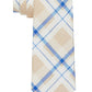 Tommy Hilfiger Men's Robert Slim Plaid Pattern Linen Tie Brown Size Regular