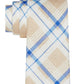 Tommy Hilfiger Men's Robert Slim Plaid Pattern Linen Tie Brown Size Regular