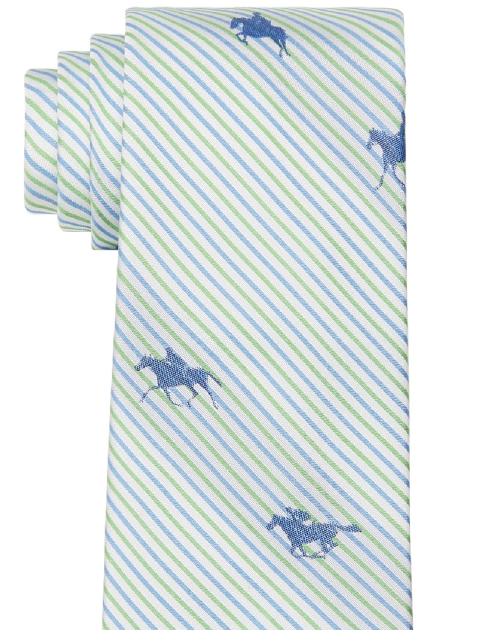 Tommy Hilfiger Men's Maysville Racing Horse Tie Green Size Regular