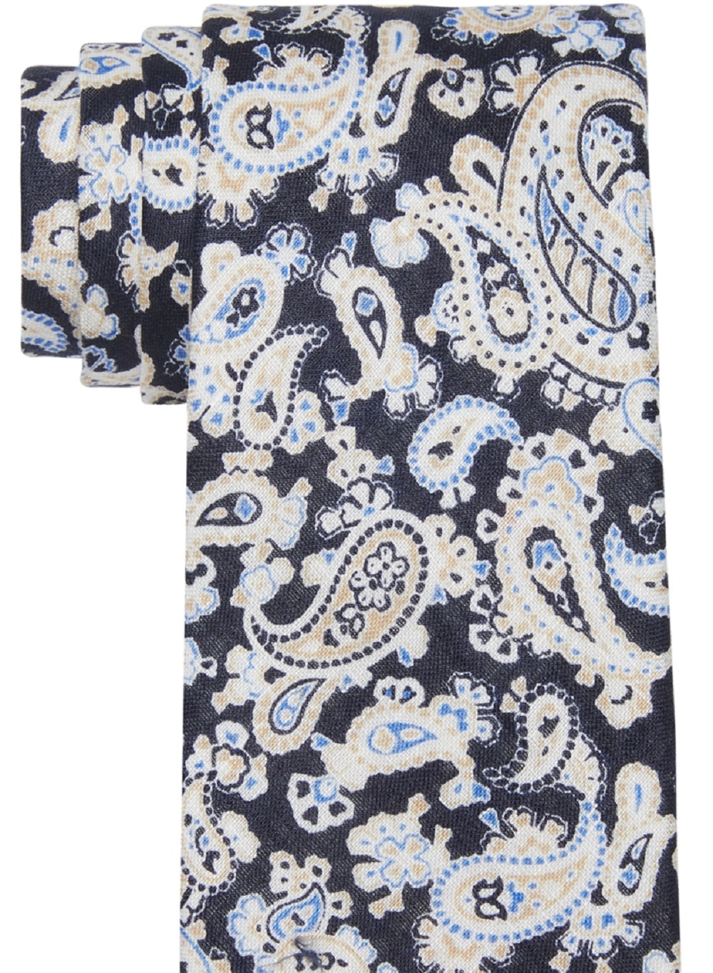 Tommy Hilfiger Men's Howard Classic Paisley Linen Tie Brown Size Regular