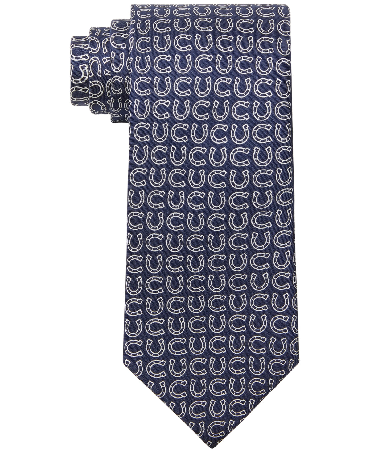 Tommy Hilfiger Men's Bexley Horseshoe Print Silk Tie Blue Size Regular