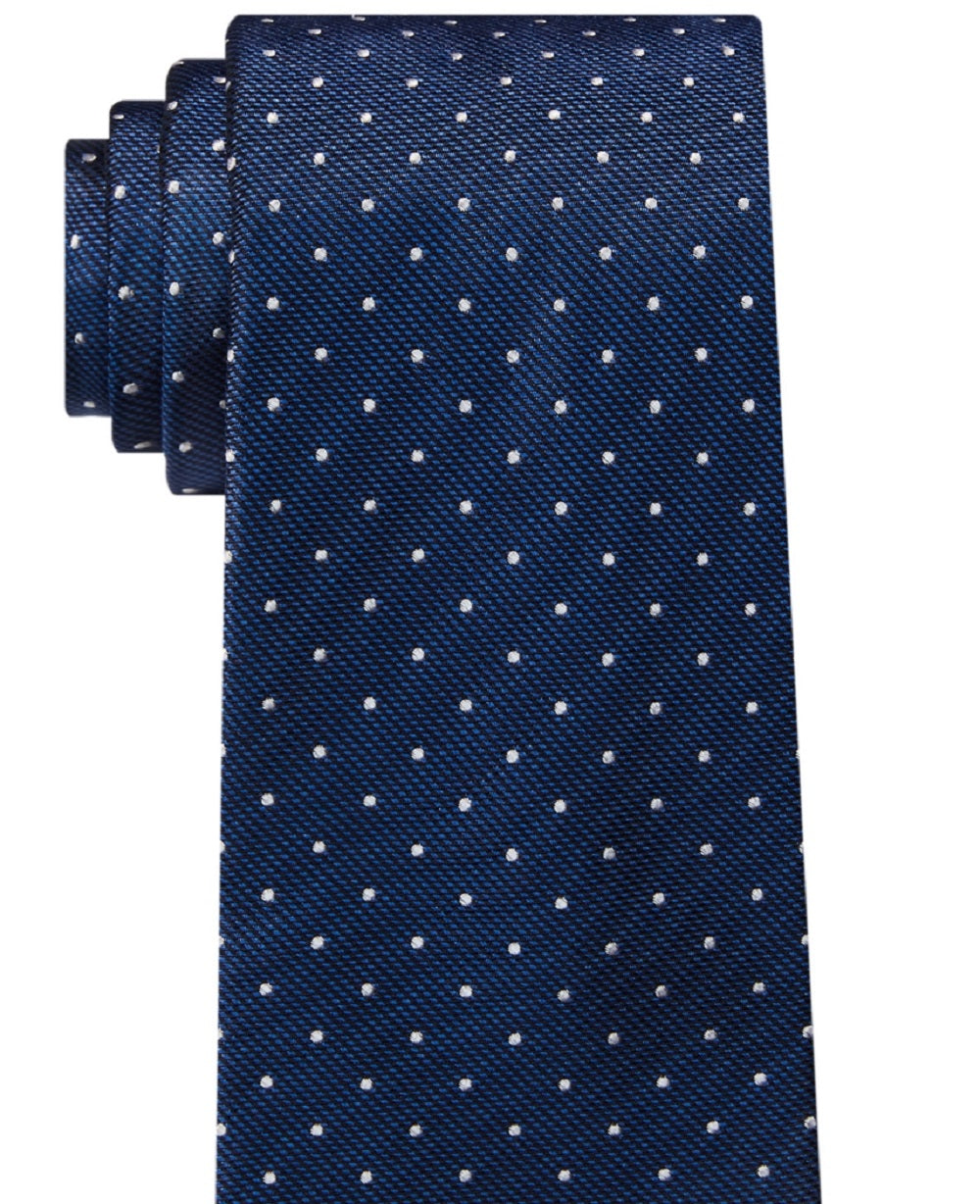 Michael Kors Men's Classic Dot Tie Blue Size Regular