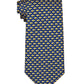 Tommy Hilfiger Men's Falmouth Classic Fish Print Silk Tie Blue Size Regular