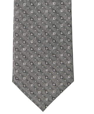 Calvin Klein Men's Slim Chambray Square Neat Tie Gray Size Regular