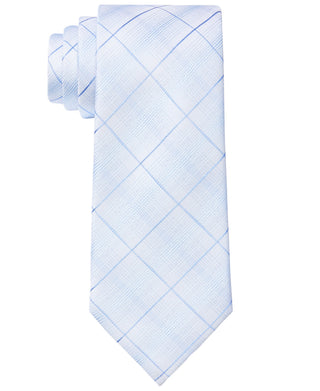 Calvin Klein Men's Shield Slim Geo Tie Blue Size One Size