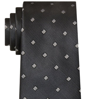 Calvin Klein Men's Linked Slim Neat Tie Black Size Regular