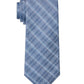 Calvin Klein Men's Slim Plaid Tie Blue Size Regular