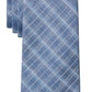 Calvin Klein Men's Slim Plaid Tie Blue Size Regular