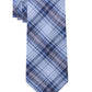 Calvin Klein Men's Slim Plaid Tie Blue Size Regular
