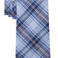 Calvin Klein Men's Slim Plaid Tie Blue Size Regular