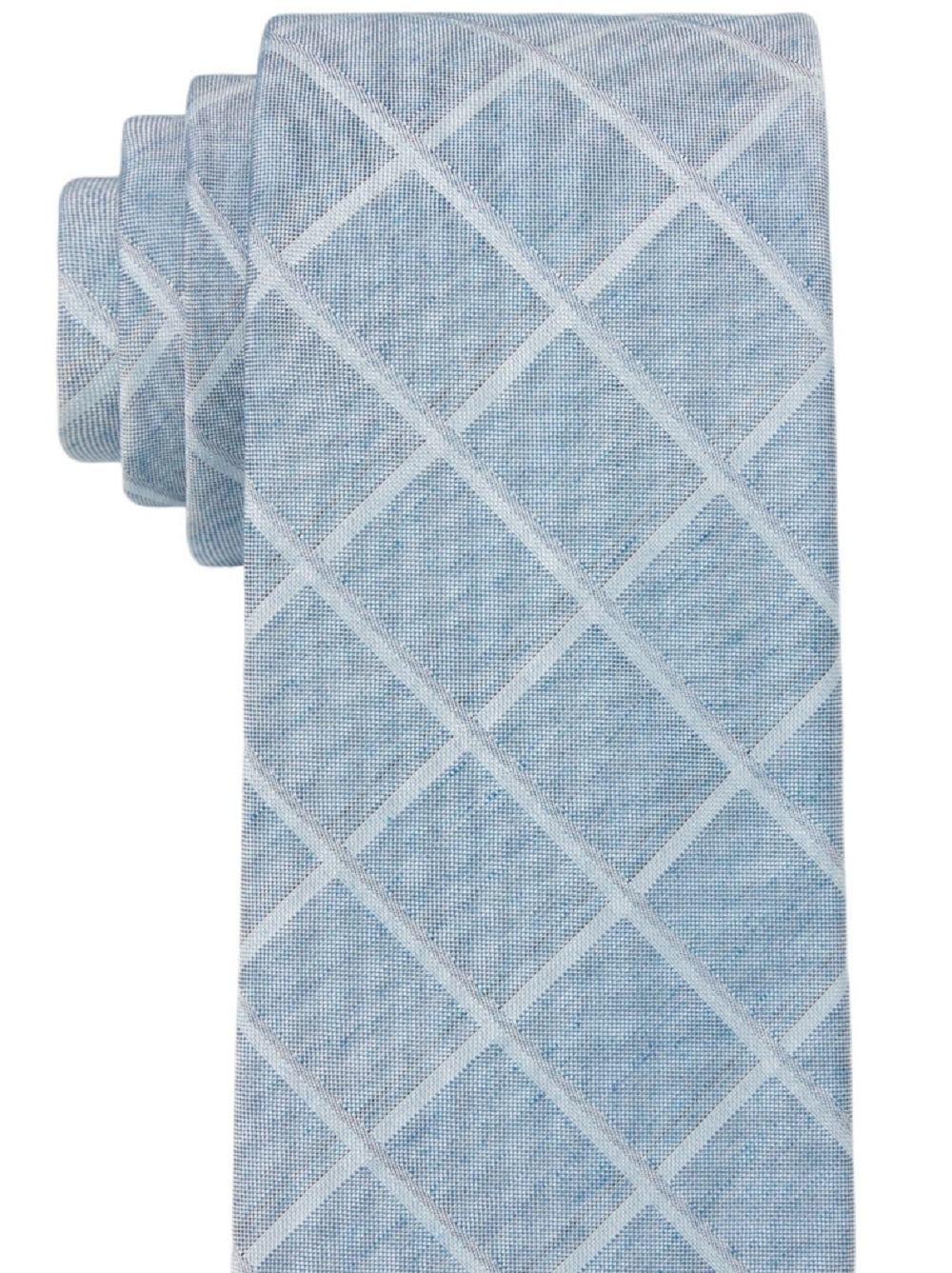 Calvin Klein Men's Windowpane Tie Blue Size Regular