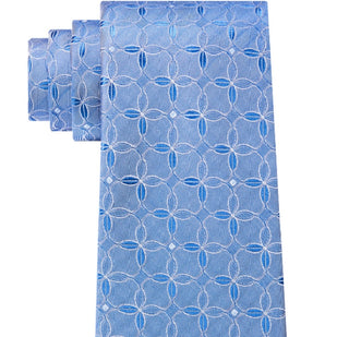 Calvin Klein Men's Slim Lattice Medallion Tie Blue Size Regular