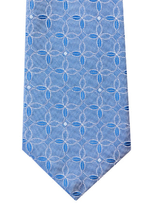 Calvin Klein Men's Slim Lattice Medallion Tie Blue Size Regular