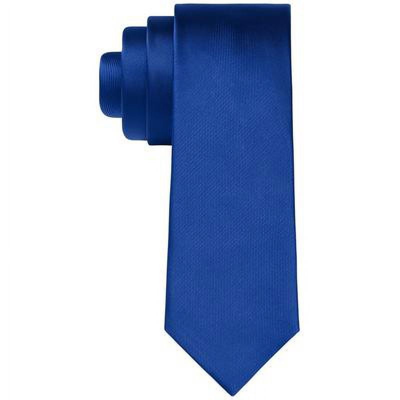 Calvin Klein Men's Unison Skinny Solid Tie Blue Size Regular