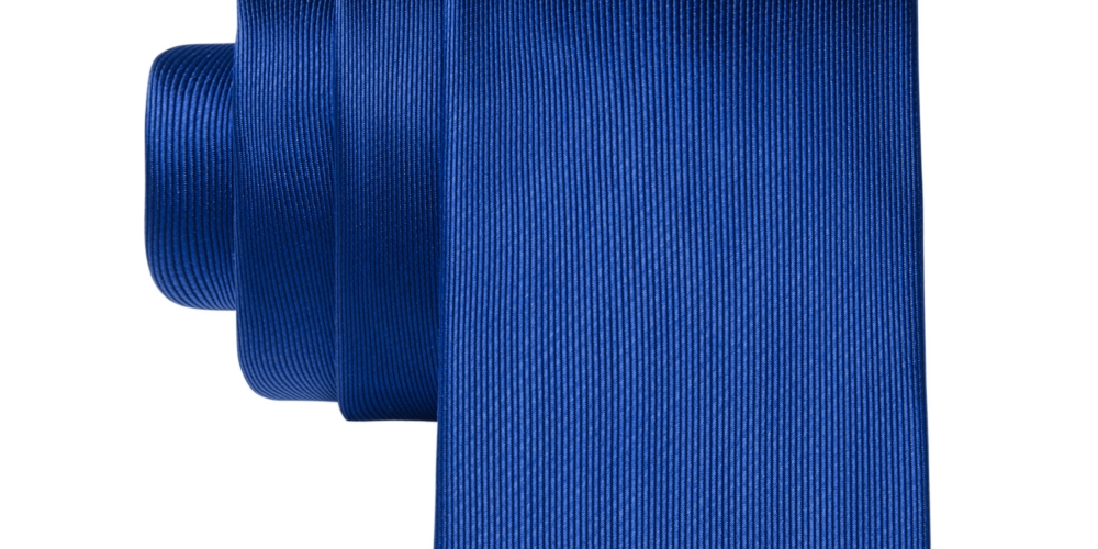 Calvin Klein Men's Unison Skinny Solid Tie Blue Size Regular