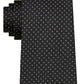 Calvin Klein Men's Slim Textured Dobby Dot Tie Black Size Regular