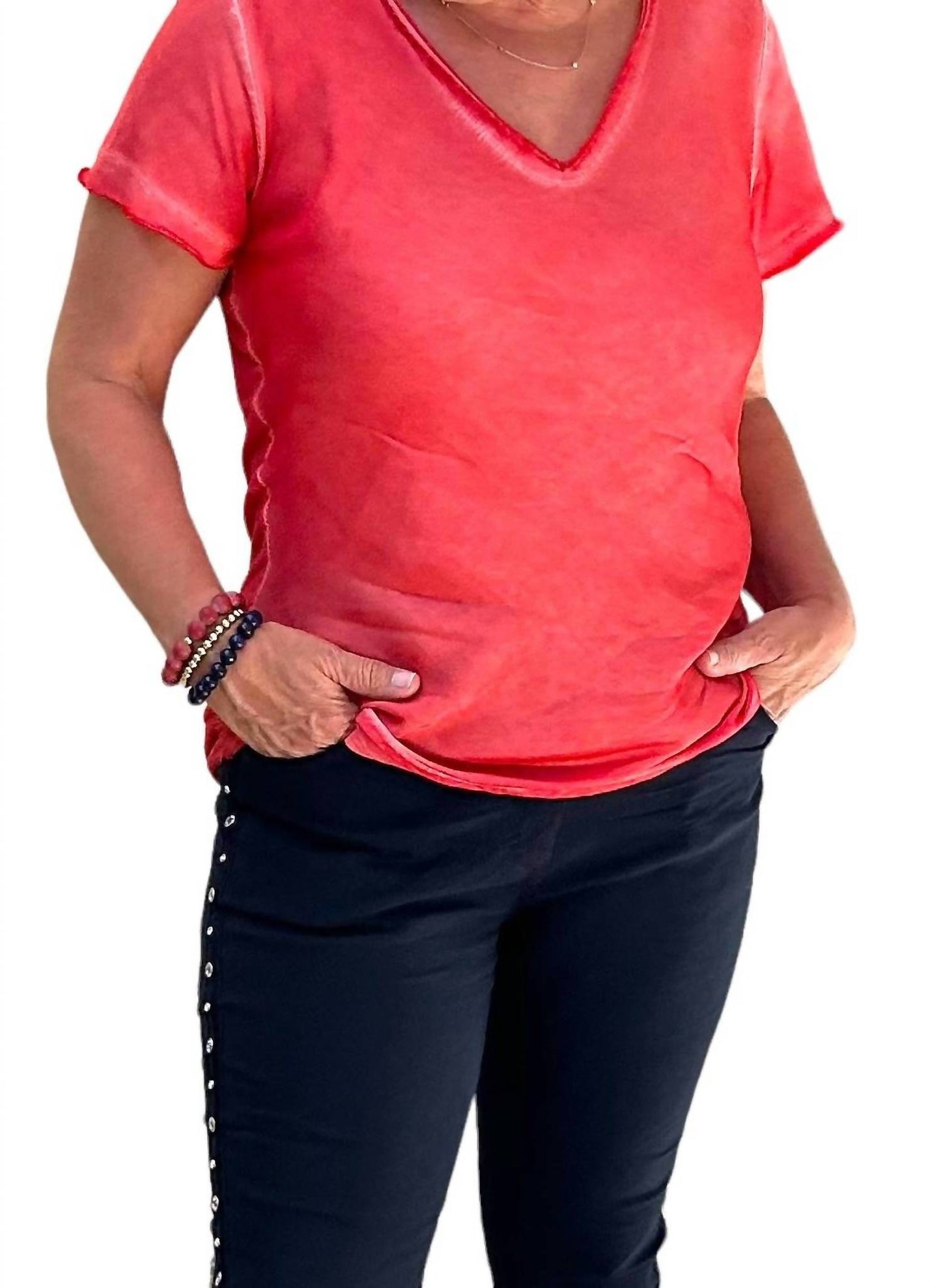 Gigi Moda - Bella Vita V Neck T-shirt