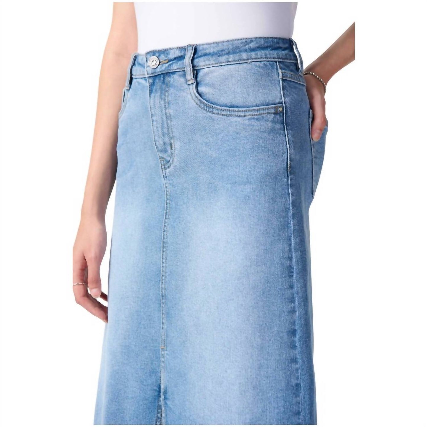 Joseph Ribkoff - Knee-length Denim Skirt