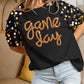 Bibi - Game Day Metallic Letter Top