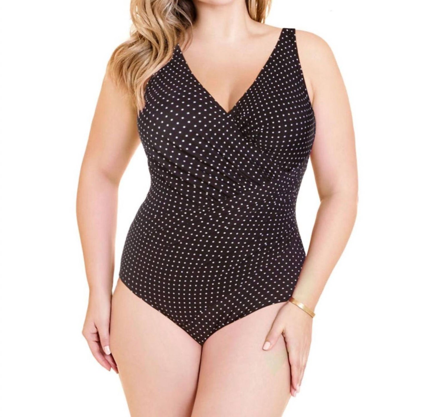 Miraclesuit - Oceanus One Piece In Pin Point Swimsuit - Plus