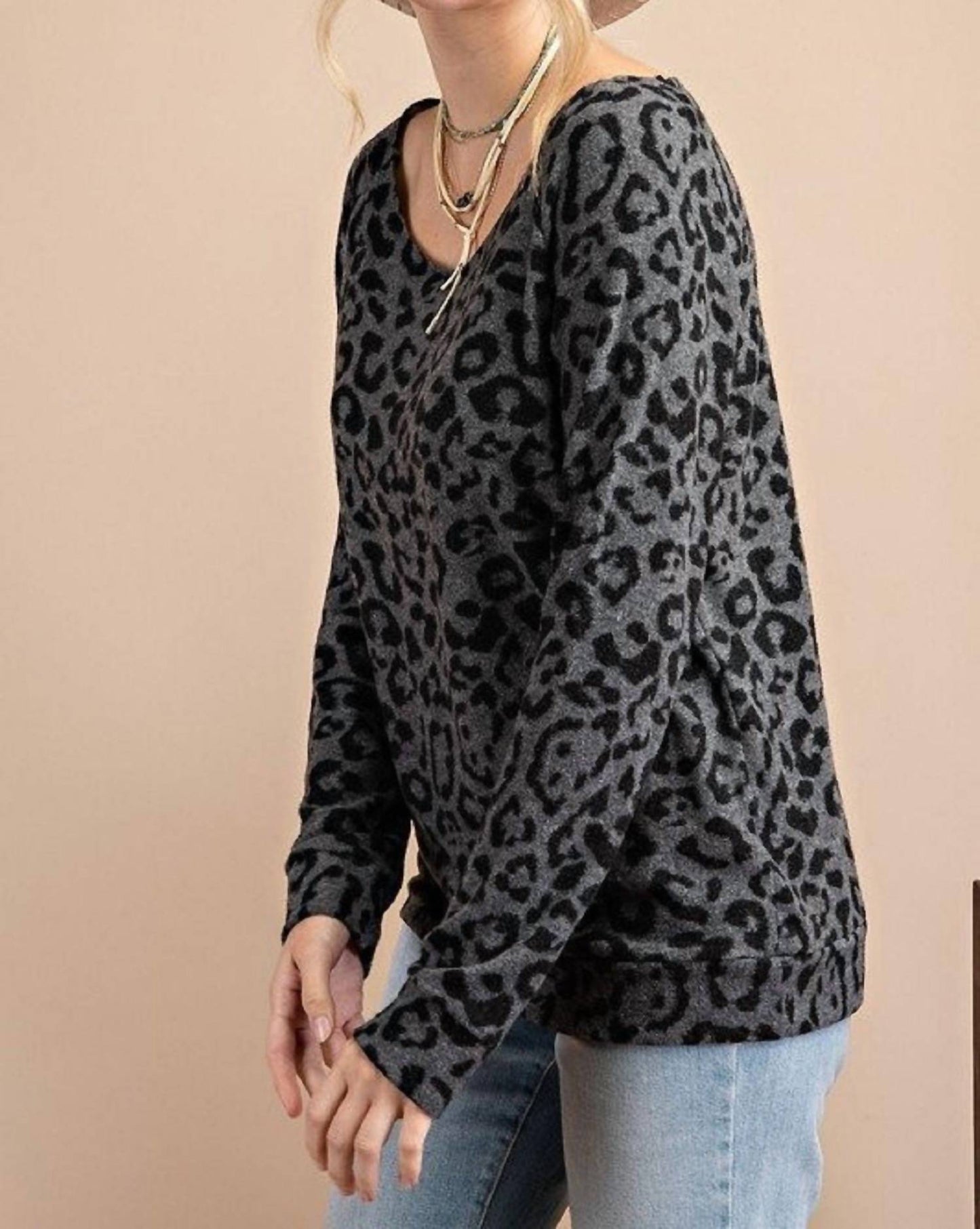 143 Story - Leopard Knit Top