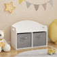 Toy Box Bench With Collapsible Drawers, Storage Cabinet Organizer - White
