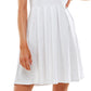 Planet Gold Junior's Rib Knit Fit & Flare Polo Dress White Size Large