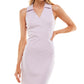 Planet Gold Junior's Rib Knit Collared Bodycon Dress Purple Size X-Large