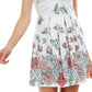 Planet Gold Junior's Floral Print Fit & Flare Dress White Size Small
