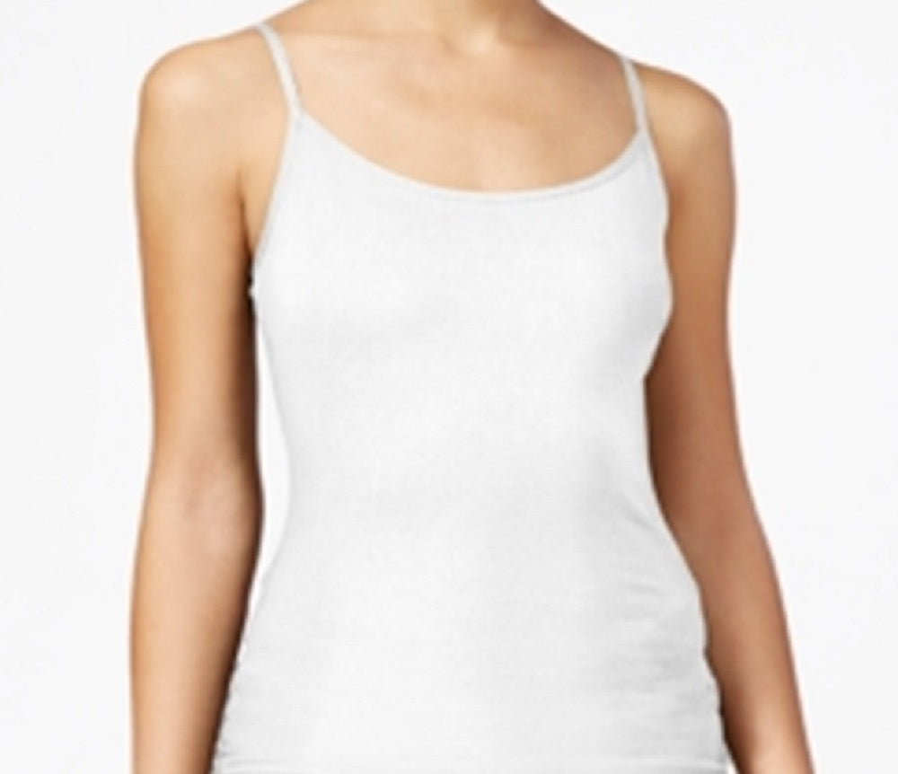 Planet Gold Junior's Spaghetti Strap Tank Top White Size X-Large