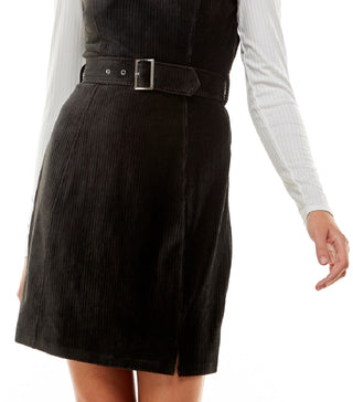 Planet Gold Junior's Belted Sweater & Dress Set Black Size Large