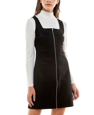 Planet Gold Junior's Mock Neck Top & Dress Set Black Size X-Large