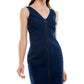 Derek Heart Junior's Zip Front Denim Dress Blue Size Small