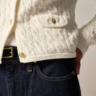 J.Crew - Odette Cable-knit Sweater Lady Jacket