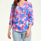 Fdj - Henley Three-quarter Sleeve Top