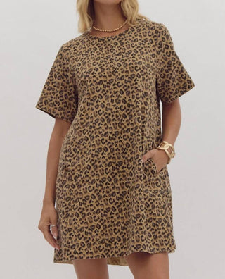 Entro - Fabulously Wild Leopard Swing Mini Dress