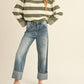 Miou Muse - Straight Leg Cuffed Hem Pants
