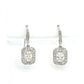 Aamiaa - 1.51 Carat Natural Diamond Emerald Cut Halo Drop Earrings