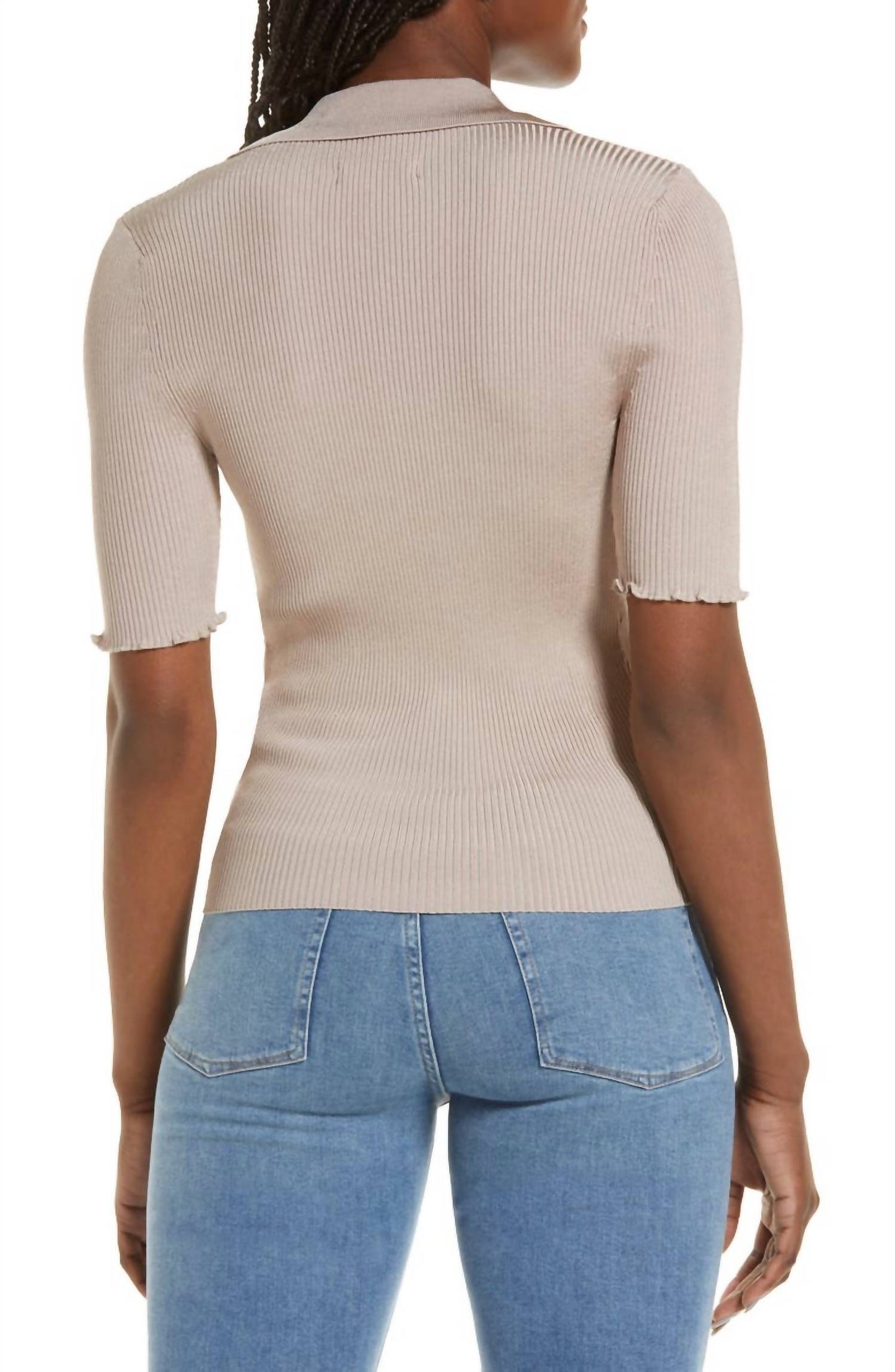 Good American - PLAITED RIB POLO