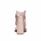 42 Gold - Women's Scaly Metallic Slide With Ankle Cuff