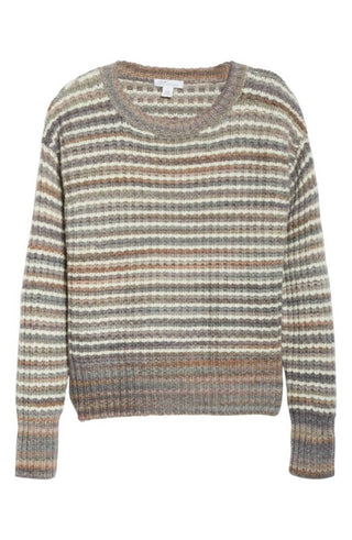 Nordstrom - Signature Wool Mohair Crew Neck Stripe Sweater