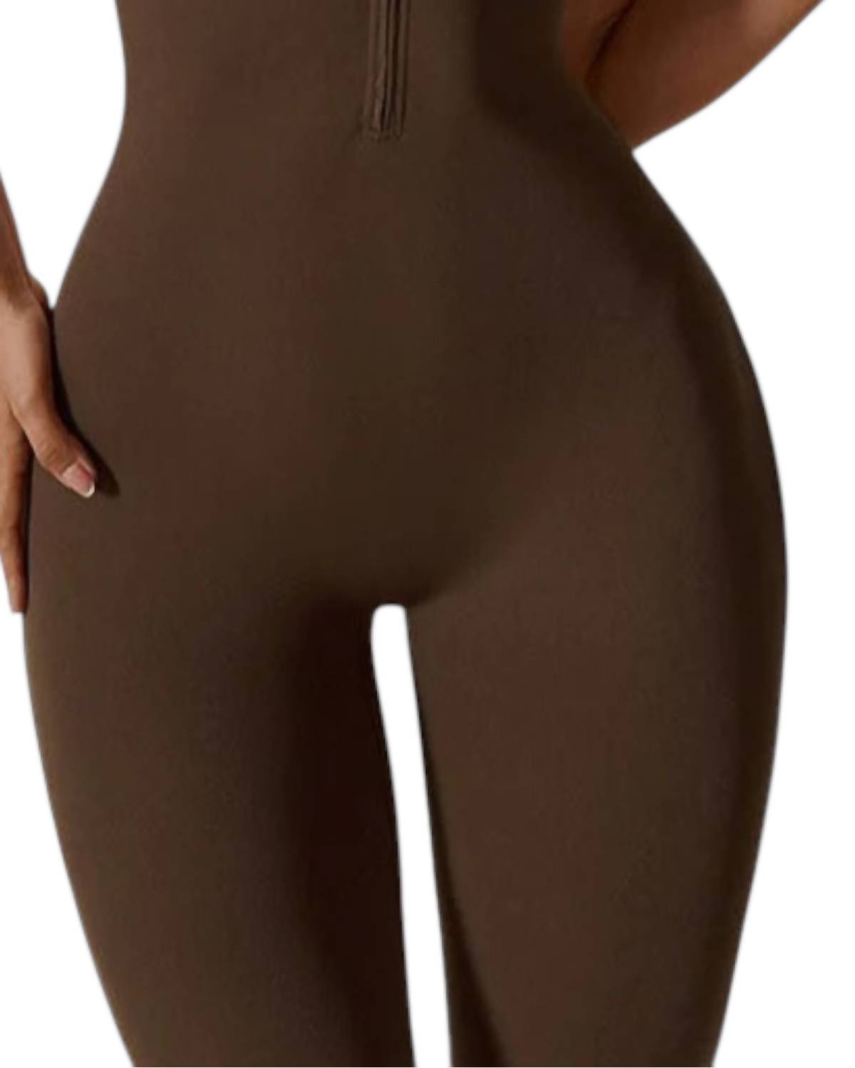 Rockstar Peach - Scuba Short Sleeve Zip Jumpsuit