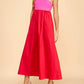 Tcec - Strapless Empire Color Block Midi Dress